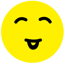 1000 autocollants souriants 2-10 cm, de grandes quantités à un prix très avantageux F-SMI-0360
