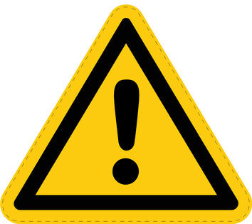 Autocollant d'avertissement "Panneau d'avertissement Avertissement général" 10-60 cm en plastique PVC, ES-SIW-000