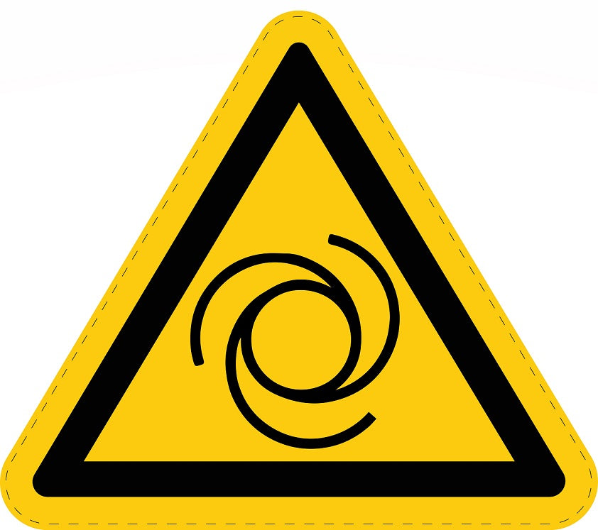 Autocollant d'avertissement collé "Panneau d'avertissement Attention, Démarrage automatique" 2-7 cm en plastique PVC, ES-SIW-025